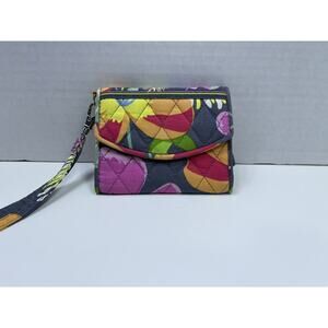 Vintage Retired Vera Bradley Jazzy Blooms Floral Wallet Wristlet